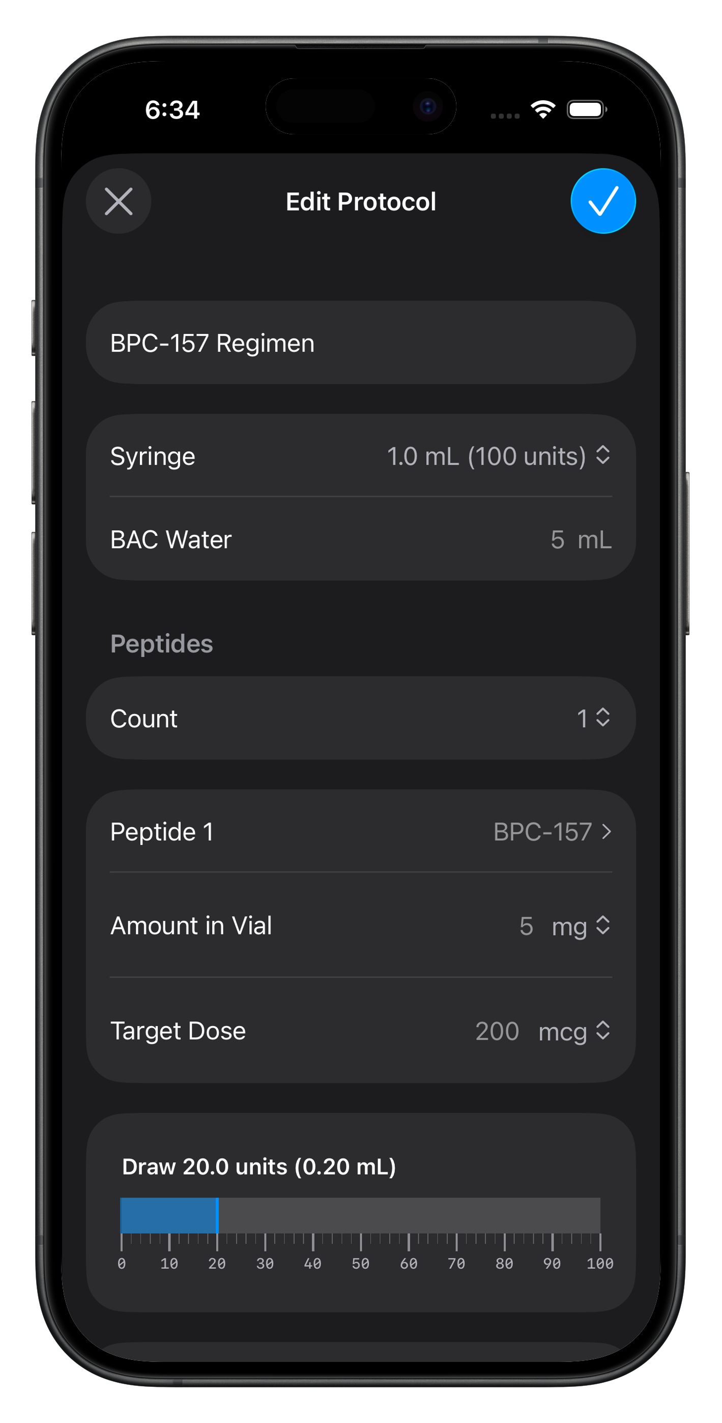 Create peptide protocols with precise dosage calculations